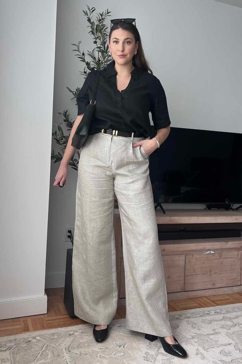 I tried the best linen pants for women and here were my favorite linen pants for thick thighs. J crew linen pant outfit J Crew Work Outfits Women, Wide Linen Pants Outfit, Pants For Thick Thighs, Thick Thigh Outfits, Linen Pants Outfit Work, Linen Dress Outfit, Trousers Women Outfit, Linen Pants For Women, Fitted Linen Pants