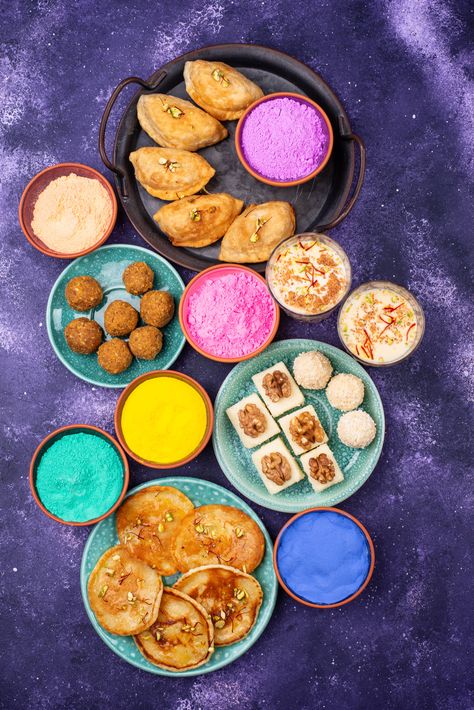 Holi Special: Most Popular Traditional Recipes Holi Special Recipes, Colourful Recipes, Holi Food, Holi Aesthetic, Style Scape, Holi Photography, Holi Photoshoot, Holi Sweets, Holi 2024