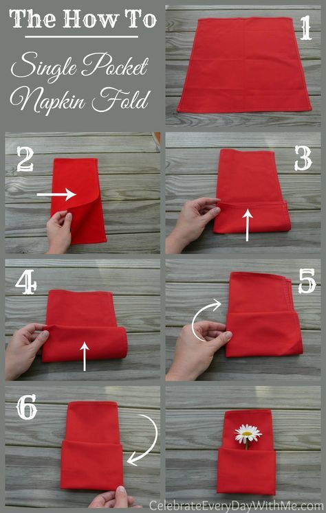 Napkin Folding Pocket, Pocket Napkin Fold, Napkin Folding Tutorial, Single Summer, Christmas Napkin Folding, Easy Napkin Folding, Cloth Napkin Folding, Paper Napkin Rings, Paper Napkin Folding