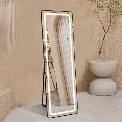 Full Length Mirror With Lights, Freestanding Mirror, Mirror Body, Makeup Vanity Lighting, Freestanding Mirrors, Leaning Mirror, Full Body Mirror, Mirror With Led Lights, Apartment Bedroom