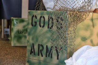 vbs boot camp decorations | Found on rootedmama.blogspot.com Army Decorations, Army Boot Camp, Camp Vbs, Army Decor, Army Party, Youth Conference, Youth Camp, Church Camp, Vbs Ideas