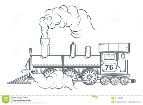 Locomotive Drawing, Ticket Drawing, Train Logo, Train Vector, Train Drawing, Easy To Draw, Graphics Logo, Investor Relations, Old Train