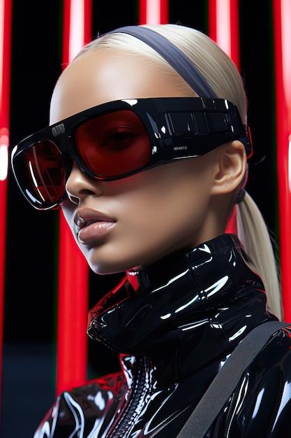 Luxury Futuristic Shield Sunglasses With Mirrored Lenses, Future Fashion Women, Black Futuristic Sunglasses With Mirrored Lenses, Futuristic Mirrored Sunglasses For Streetwear, Black Futuristic Sunglasses With Gradient Lenses, Futuristic Plastic Sunglasses With Gradient Lenses, Futuristic Photoshoot, Cyberpunk Concept, Futuristic Jewelry