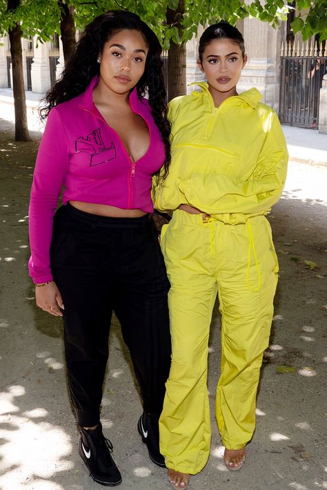 Kylie Jenner And Jordyn Woods, Kylie Jenner And Jordyn, Ex Best Friend, Kylie Jenner Look, Paris Fashion Week Men, Tristan Thompson, Jordyn Woods, Red Leggings, Orange Is The New