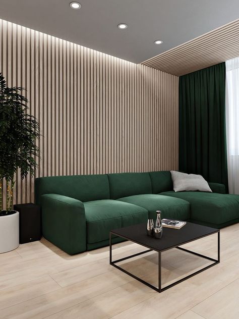 Green Sofa Living Room, Design Salon, Living Room Design Decor, Home Design Living Room, Living Room Green, Living Room Design, Decor Home Living Room, Wallpaper Living Room, Living Room Decor Apartment