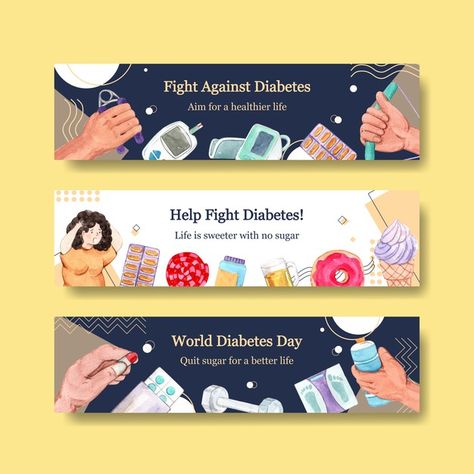 Banner Acara, Banner Ideas Design, Health Walk, Banner Design Ideas, Live Report, Medicine Studies, Design Campaign, Blog Banner, Vector Banner