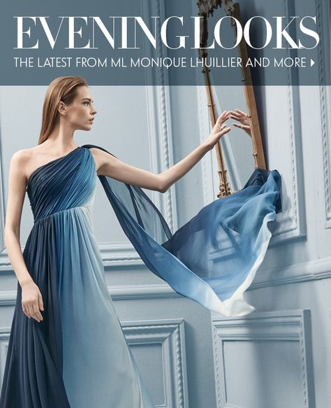 Ombre Evening Gown, Stunning Dresses Gowns, Tryon Palace, Ombre Gown, Monique Lhuillier Gowns, Draped Gown, Drape Gowns, Off Shoulder Gown, Dress Party Night