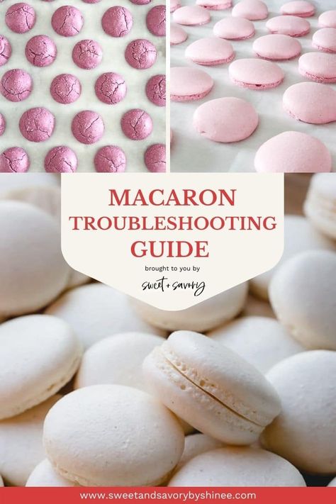 Macaron Troubleshooting Guide, Macarons Tips, French Macaron Troubleshooting, Easy Macarons, Hazelnut Macarons, White Macarons, Macaron Troubleshooting, Macaron Ideas, Cream Tarts