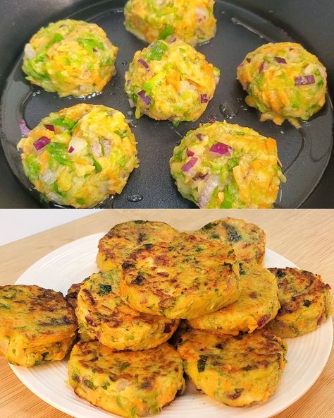 Vegetable Patties - Greenku Recipes Vegetable Patties Recipe, Veggie Patties Recipe, Yogurt Flatbread Recipe, Paleo Quiche, Vegetable Patties, Zucchini Patties, Veggie Patties, Cabbage Salad Recipes, Grandma Cooking