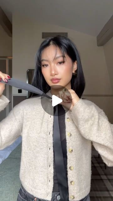 Thanya Wong on Instagram: "another cardigan hack 🤎 would you try this hack?" Cardigan Layering Outfit, Layering Outfits, Pattern, On Instagram, Fashion Tips, Clothes, Instagram