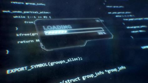 Computer Code Displayed on Sci-Fi Screen as Loading Message is Displayed Computer Code, Free Stock Video, Stock Footage, Stock Video, Science Fiction, Sci Fi, Science, Computer, Coding