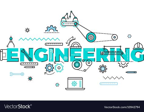 Technology engineering flat concept Royalty Free Vector Industrial Engineering Logo, Engineering Graphic Design, Engineering Illustration, Industrial Illustration, Engineering Graphics, Engineers Day, Vector Technology, Industrial Engineering, Illustration Story