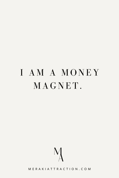 I Am A Money Magnet, Affirmations Vision Board, Vision Board Success, Manifesting Vision Board, Attraction Affirmations, Powerful Affirmations, Money Management Advice, Vision Board Affirmations, Manifest Abundance