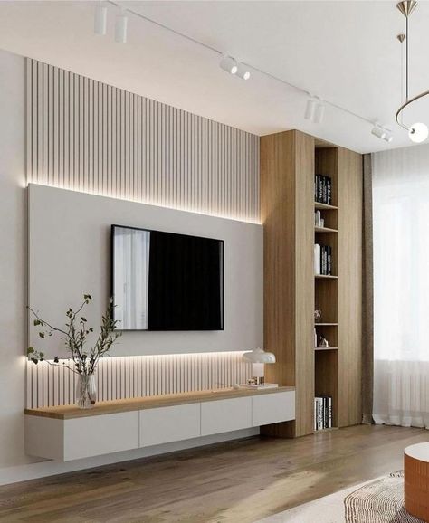 Tv Wall Color, Modern Tv Wall Unit, Ruang Tv, Feature Wall Living Room, Latest Living Room Designs, Living Room Tv Unit Designs, Tv Room Design, Living Room Design Inspiration, Tv Wall Unit