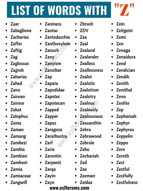 Words That Start with Z | Useful List of 300 Words with Z Scrabble Tips, Q Words, Best Scrabble Words, Scrabble Words, List Of Words, Describing Words, Cursive Words, Words With Friends, Essay Writing Skills