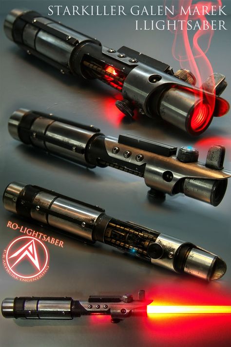 Starkiller's saber Starkiller Galen Marek, Starkiller Lightsaber, Star Killer, Galen Marek, Diy Lightsaber, Kit Fisto, Crystal Core, Custom Lightsaber, Lightsaber Design