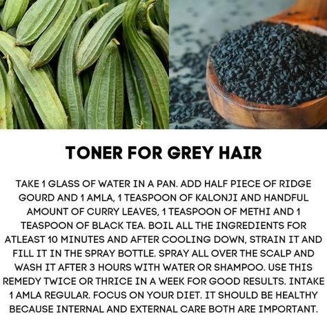 Kumkum behera on Instagram: "Toner for grey hair . . . . . . . . . . #greyhairremedy #greyhairfood #greyhairdontcare #greyhairjourney #whitehairremedy #whitehairs #whitehairsolution #whitehairoil #greyhairtrend #greyhairtreatment #greyhairtransformation #greyhairsolution #beautyandhairsecrets" Tips For White Hair, Grey Hair Solutions, White Hair Solution, Grey Hair Problem, Gray Hair Solutions, Grey Hair Remedies, Herbal Cosmetics, Natural Hair Repair, Grey Hair Journey