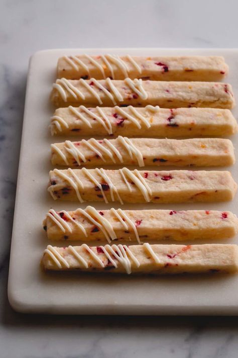 Orange Cranberry Shortbread Cookies, Orange Cranberry Shortbread, Cranberry Shortbread Cookies, Cranberry Shortbread, Cranberry Orange Shortbread Cookies, Cookie Sticks, Orange Cranberry, Xmas Cookies, Tea Cakes