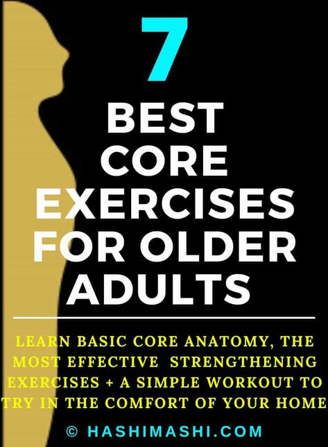 The Best Core Exercises for Older Adults: Learn basic core anatomy, the most effective strengthening movements + a simple home workout to try Simple Ab Exercises, Best Core Workouts For Men, How To Strengthen Core Muscles, Bodyweight Core Workout, Core Anatomy, Core Exercises For Men, Deadlift Muscles Worked, Powerbuilding Program, Squats Muscles Worked