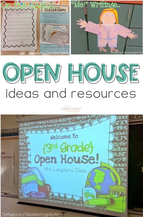 Open House ideas and tons of free resources. TheAppliciousTeacher.com Bulletin Board Hacks, Open House Display, Open House Activities, Open House Ideas, Open House Night, First Grade Freebies, School Open House, House Night, Teaching Third Grade