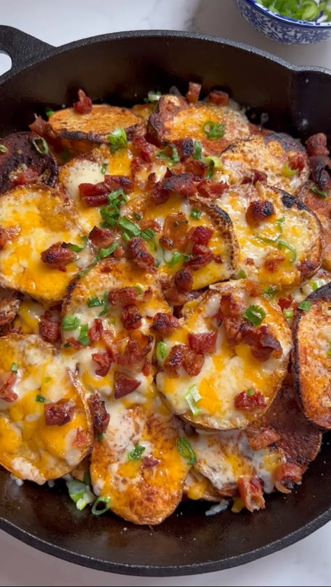 Irish Pub Potato Nachos Irish Pub Style Potato Nachos, Irish Potato Nachos, Irish Pub Nachos, Irish Potato Recipes, Irish Nachos Waffle Fries, Fun Potato Recipes, Pub Food Ideas, Pub Food Recipes, Irish Potatoes Recipe