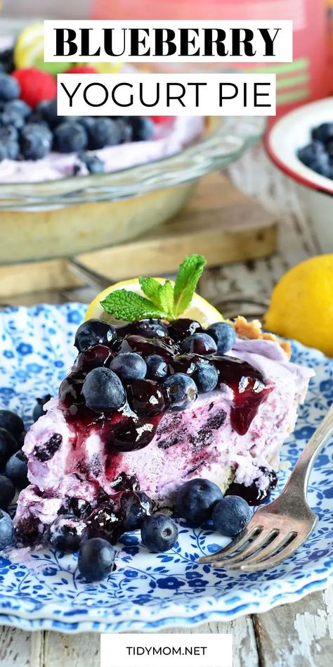 Easy Shortbread Crust, Shortbread Pie Crust, Pie Blueberry, Yogurt Pie, Dessert For Summer, Whipped Yogurt, Lemon Shortbread, Blueberry Yogurt, Fruit Spread