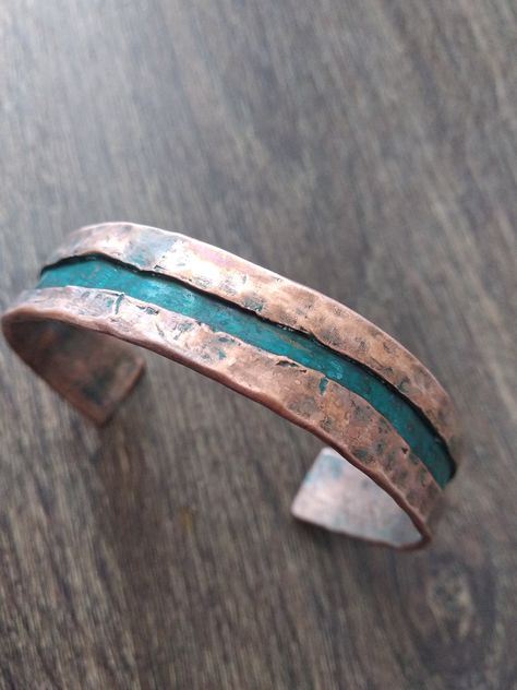 Handmade Copper Bracelet, Fold Forming, Silversmithing Jewelry, Copper Accessories, Simple Silver Jewelry, Copper Jewellery, Copper Gifts, Wire Wrapped Jewelry Diy, Copper Jewelry Handmade