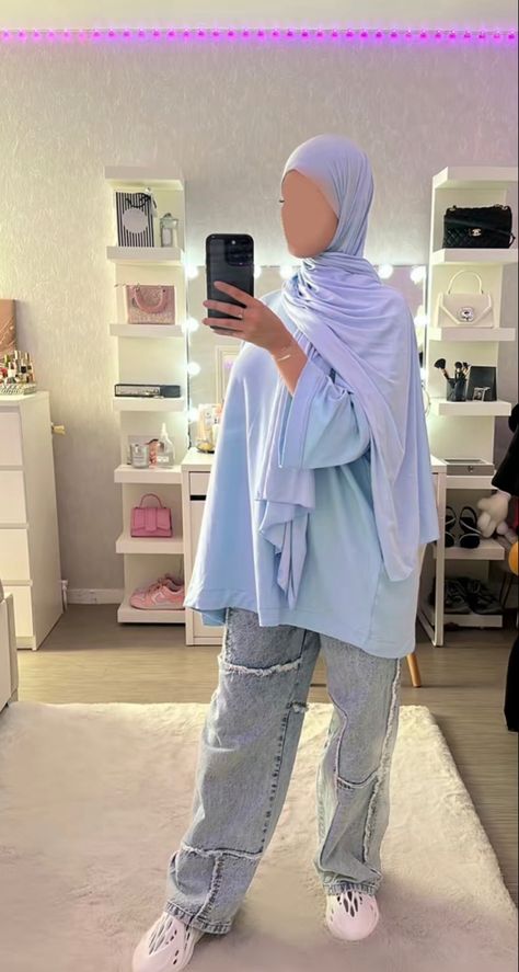 Outfit Voile, Hijab Outfit Summer, Neat Casual Outfits, Veiled Woman, Zara Drip, Hijabi Fits, Stile Hijab, Street Hijab Fashion, Mode Zara