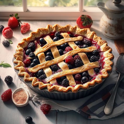 Indulge in this easy mixed berry pie recipe, perfect for any occasion. Fresh, flavorful, and sure to impress your guests! Very Berry Pie Recipe, Mix Berry Pie, Easy Mixed Berry Pie, Mixed Berry Pie Recipe, Berries Pie, Berry Pie Recipe, Mixed Berry Pie, Baked Pie, Holiday Hosting