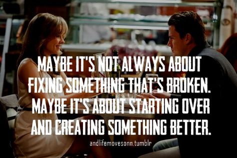 The Vow.... This is so true Joe. It's never to late to start over and be happy. And I'm the happiest with you. The Vow Quotes, Vow Quotes, Vows Quotes, The Vow, Heart Ideas, Nicholas Sparks, Movie Lines, Film Quotes, Tv Show Quotes