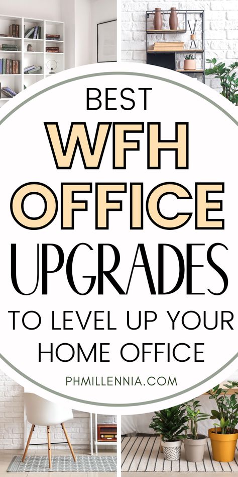 WFH is here to stay and stay for good. If haven’t yet given thought to creating a dedicated home office, you’re clearly due for an upgrade. Investing in your home office & ensuring an ideal WFH environment is worth your time, money, & effort, and pays lasting dividends to your health, happiness, & career success. From ergonomic chairs to laptops to mounts & stands, here are the best home office upgrades you need to elevate your WFH setup. #phmillennia #wfh #remotework #homeoffice #desk #laptop Home Office Upgrade, Remote Work Office Setup, Home Office With Treadmill, Husband And Wife Home Office, Home Office With Treadmill Layout, Work From Home Office Ideas Small Spaces Apartment Therapy, Home Office Before And After, Best Home Office Setup, Standing Desk Setup Ideas