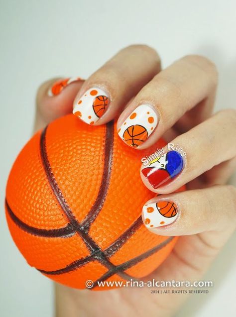 1000+ ideas about Basketball Nails on Pinterest | Nail Art ... Basketball Nail Designs, Nail Designs Men, Sports Nail Art, Basketball Nails, Gilas Pilipinas, Sports Nails, Funky Nail Designs, Crazy Nail Art, Summer Nails Beach