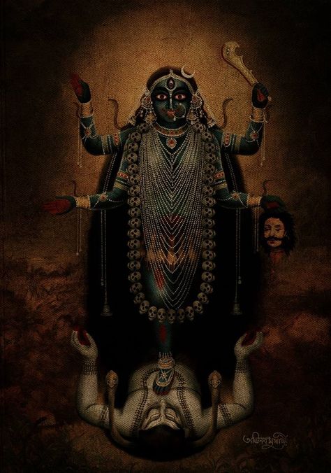 Kali Shiva, Kali Picture, Maa Kali Images, Goddess Magick, Indian Goddess Kali, Ancient Indian Art, Tantra Art, Mother Kali, Kali Ma