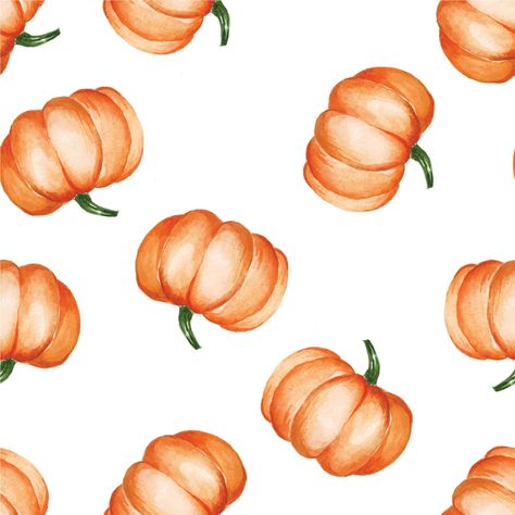 cute watercolor pattern with orange pumpkins on a white background. print on the theme of autumn, Halloween, Thanksgiving. minimalistic pattern for wallpaper, textile, wrapping paper Minimalistic Pattern, Winter Candles, Background Print, Cute Watercolor, Pumpkin Print, For Wallpaper, Cityscape Photos, Autumn Halloween, Heart With Arrow