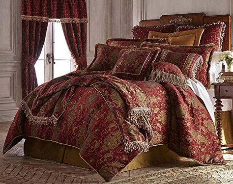 Red Comforter Sets, Red Comforter, Luxury Comforter Sets, Colorful Bedding, King Size Comforters, Affordable Bedding, Red Bedding, Bedroom Essentials, King Comforter Sets