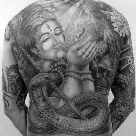 40 Krishna Tattoo Designs For Men Religion Tattoos, Kali Tattoo, Hindu Tattoos, Krishna Tattoo, Hindu Tattoo, Buddhist Tattoo, Shiva Tattoo Design, Tattoo Inspiration Men, Full Back Tattoos