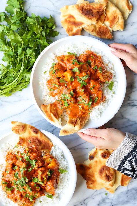 Chicken Damn Delicious, Butter Chicken Slow Cooker, Slow Cooker Indian, Slow Cooker Butter Chicken, October Recipes, Butter Chicken Recipe Indian, Chicken Slow Cooker, Ww Meals, Indian Butter Chicken