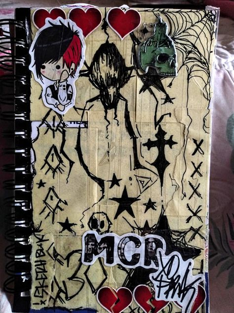 Chemistry Homework, Planet Caravan, Notebook Labels, Emo Stuff, Sketchbook Cover, Friends Diy, Monster Concept Art, Book Layout, Composition Notebook