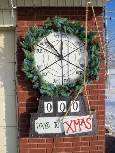 Nightmare Before Christmas Party Ideas, Nightmare Before Christmas Clock, Nightmare Before Christmas Party, Ideas Decoracion Navidad, Nightmare Before Christmas Tree, Christmas Party Ideas, Nightmare Before Christmas Decorations, Countdown Clock, Christmas Clock