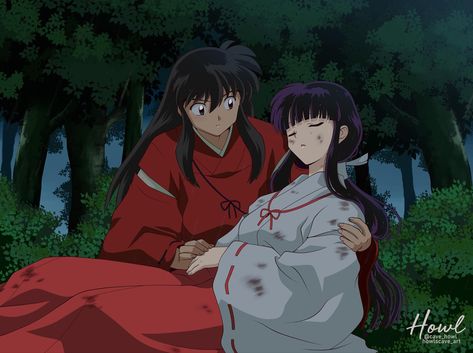 Inuyasha Kikyo, Inuyasha And Kikyo, Kagome And Inuyasha, Kagome Higurashi, First Meeting, Inuyasha, Naruto Uzumaki, Naruto, Anime Art