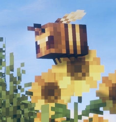 Minecraft Spotify Cover, Bee Icon Aesthetic, Minecraft Bee Aesthetic, Minecraft Icons Aesthetic, Minecraft Pfp Aesthetic, Minecraft Widgets, Bee Minecraft, Icons Minecraft, Minecraft Pfp