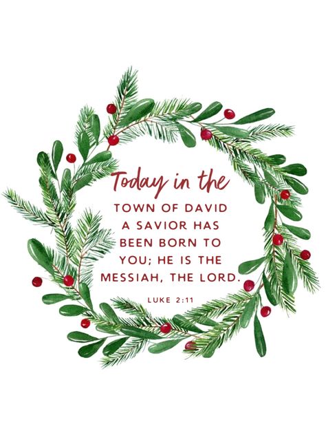 Luke 2:11 Christmas Printable, Luke 2:11, Bible Verses Christmas, Christmas Bible Verse, Luke 2 11, Christmas Verses, Christmas Scripture, Christmas Bible Verses, Wreath Clipart