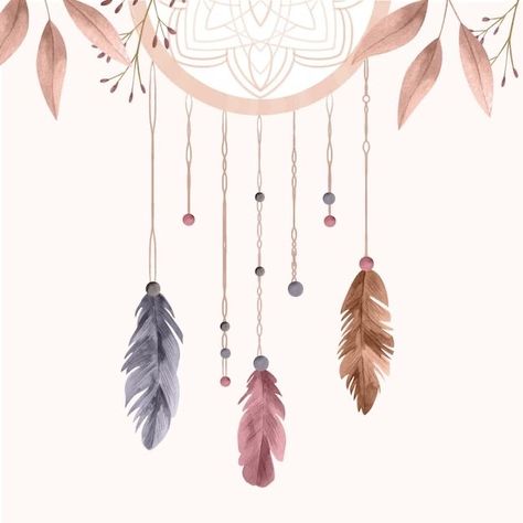 Bohemian Background, Dream Catcher Vector, T Shirt Sketch, Peace Pole, Boho Background, Shirt Sketch, Watercolor Boho, Eid Cards, Dream Catcher Boho