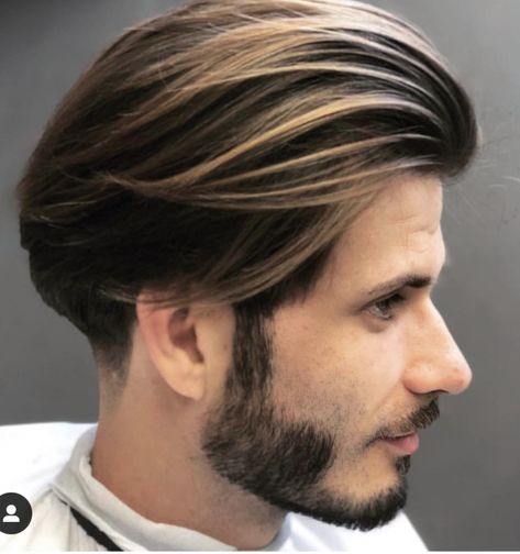 Men Hair Color Highlights, Highlights For Dark Brown Hair, Brown Hair Men, Mens Hair Colour, Hello Handsome, Men Hair Color, Dark Hair With Highlights, High Fade, Luscious Hair