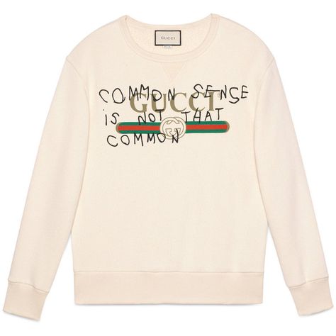 Gucci Gucci Coco Capitán Logo Sweatshirt ($950) ❤ liked on Polyvore featuring men's fashion, men's clothing, men's hoodies, men's sweatshirts, ivory, mens crewneck sweatshirts and mens crew neck sweatshirts Worthy Aesthetic, Designer Closet, Gucci Sweatshirt, Gucci Sweater, Mens Crewneck, Mens Crewneck Sweatshirt, Men's Sweatshirts, Style Sport, Men's Hoodies