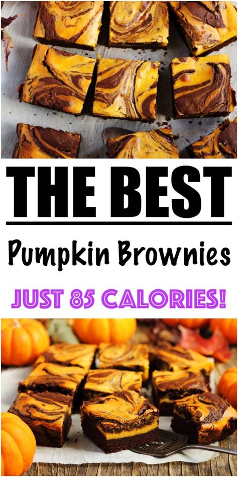 Special Tip: You can find these directions, along with measurements, nutrition and more in the sharable recipe card in the next section! Low Calorie Canned Pumpkin Recipes, Pumpkin Cookies Low Sugar, Low Cal Fall Desserts, Protein Pumpkin Brownies, Low Calorie Halloween Recipes, Low Sugar Fall Desserts, Low Calorie Birthday Desserts, Low Calorie Halloween Treats, Healthy Recipes With Pumpkin Puree