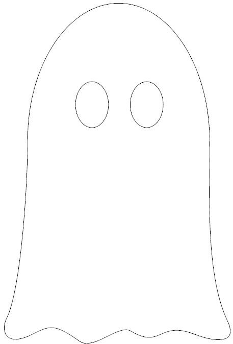 Tissue Paper Ghost Craft, Ghost Template For Kids, Paper Ghosts Diy, Ghost Print Out, Ghost Silhouette Shape, Ghost Clipart Black And White, Ghost Cut Out Template, Ghost Stencil Free Printable, Ghost Outline Template