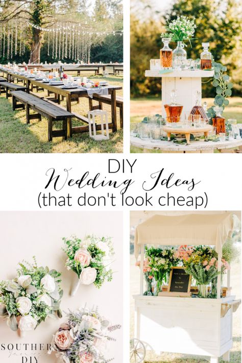 DIY Wedding Ideas That Don't Look Cheap : Diy Wedding Ceremony, Cheap Backyard Wedding, Backyard Wedding Decorations, Summer Wedding Diy, Diy Outdoor Weddings, Diy Wedding On A Budget, Diy Backyard Wedding, Cheap Wedding Decorations, Frugal Wedding