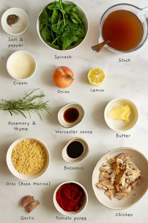 Want to make delicious Rosa Marina (orzo tomato soup) in less than 30 minutes? This recipe has got you covered, with everything, from which herbs, seasoning and toppings to use to ensure it's next-level tasty, to cooking methods, and optional add-ins so your soup turns out just the way you like it. Orzo soup really doesn't get speedier and simpler than this, made with tomato paste/puree instead of fresh tomatoes to drastically reduce the cooking and prep time. Add cooked shredded chi… Rosa Marina Soup Recipe, Orzo Tomato Soup, Orzo Tomato, Italian Orzo, Antipasto Platter Italian, Wine Pasta Sauce, White Wine Pasta Sauce, Soup Italian, Soup With Chicken