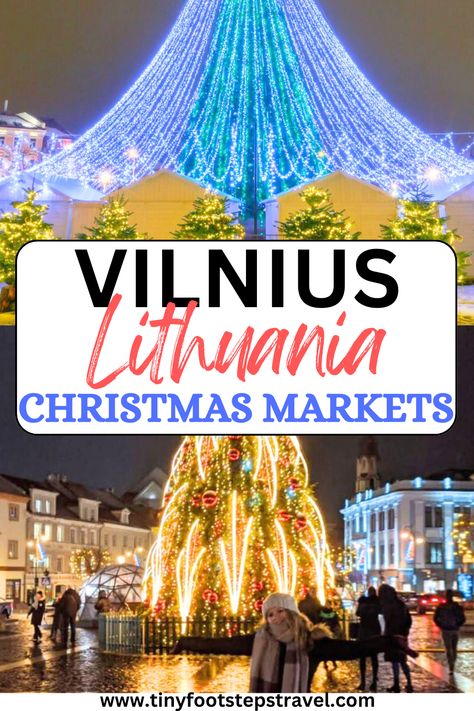 Vilnius, Lithuania's Chrismtas Market is one of the most beautiful in Europe. Here's everything you can expect to find there and what you need to know in advance Vilnius Christmas, Vilnius Aesthetic, Vilnius Winter, Lithuania Vilnius, Belgium Christmas Market, Vilnius Lithuania, Lithuania Travel, Vilnius Old Town, People Crowd